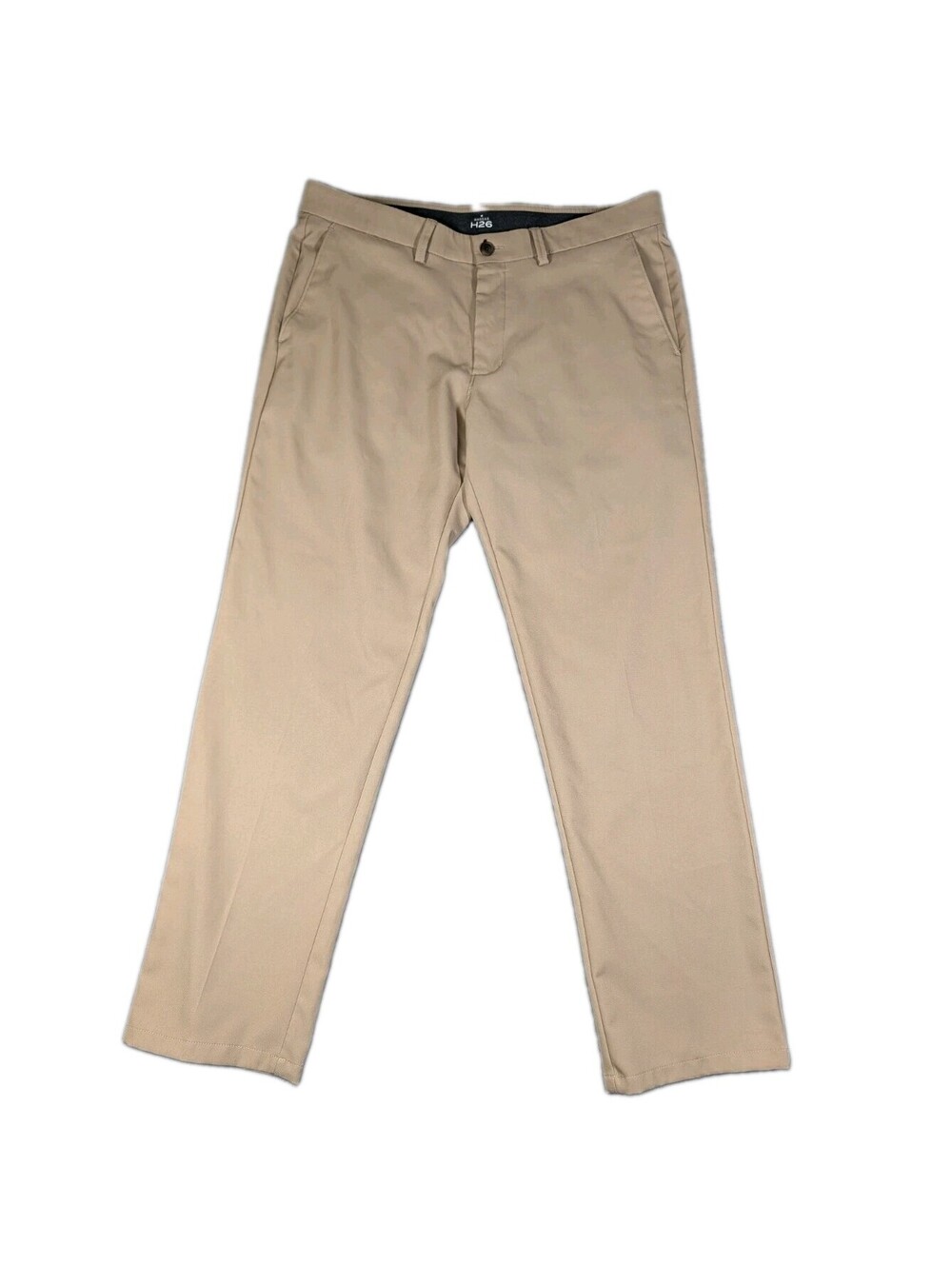 Haggar Mens Chino Pants Size 36/32 Beige Tan Khaki Cotton Flat Front Straight